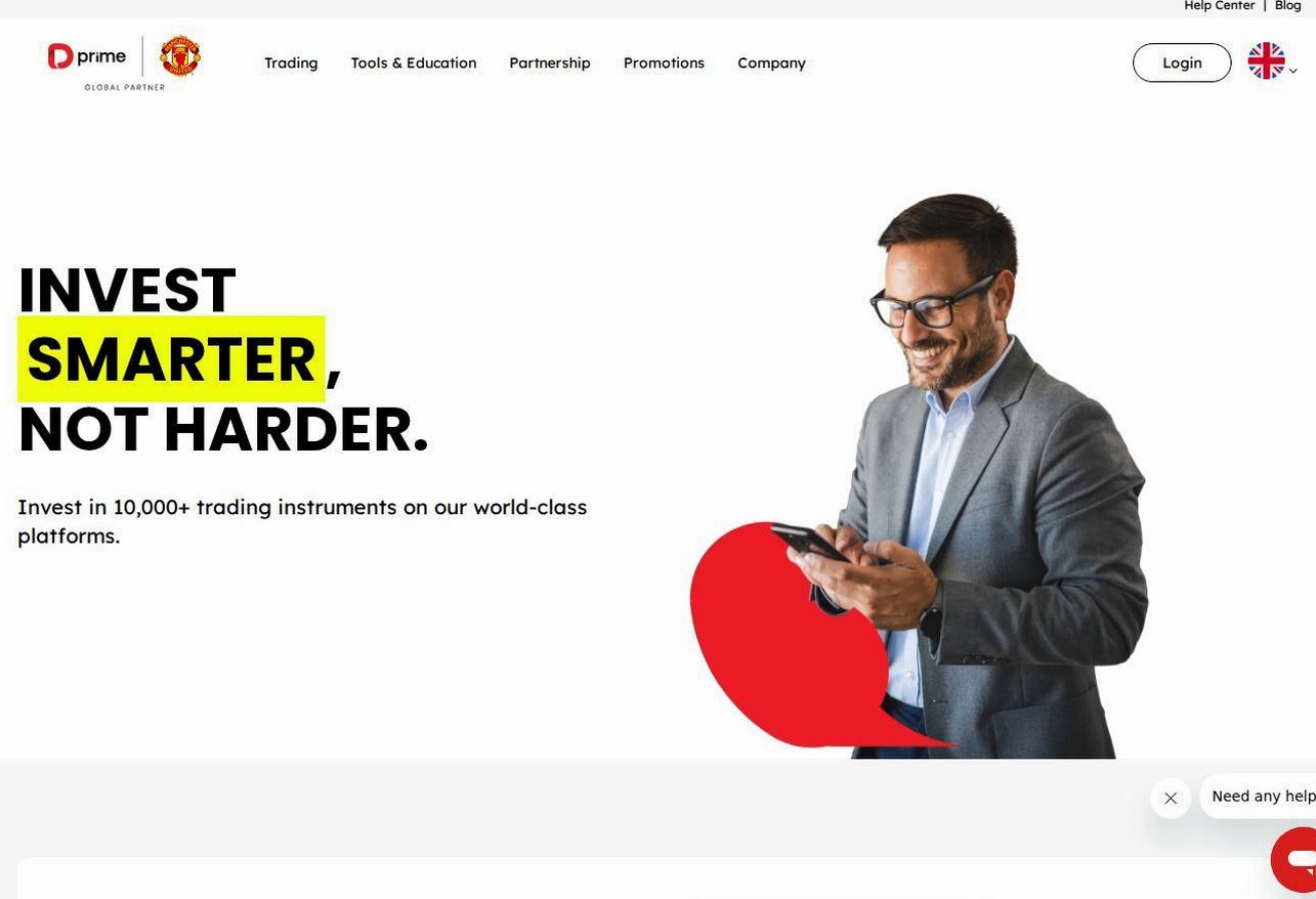 Screenshot of the Doo Prime website