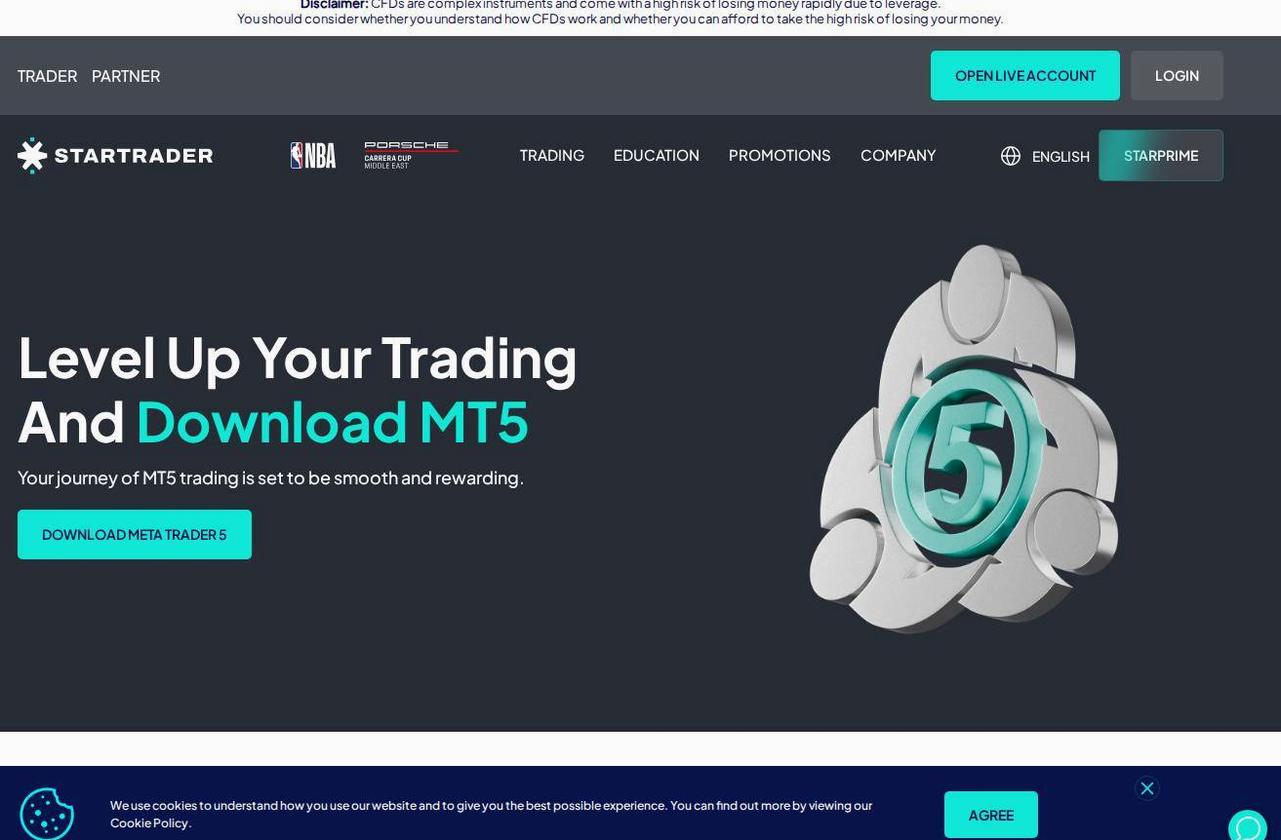 The platform page on the STARTRADER website